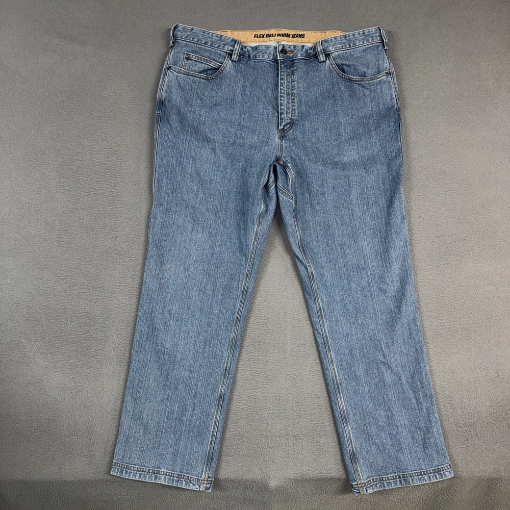 Duluth Jeans Mens 42x32 (Fit 40x32) Blue Flex Ballroom Relaxed Fit Stretch Denim